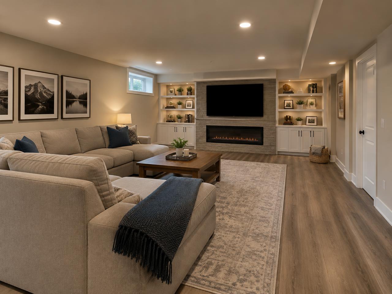Basement Living Space — Basements project in Hiram, GA